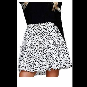 High Waisted Ruffle Mini Skirt